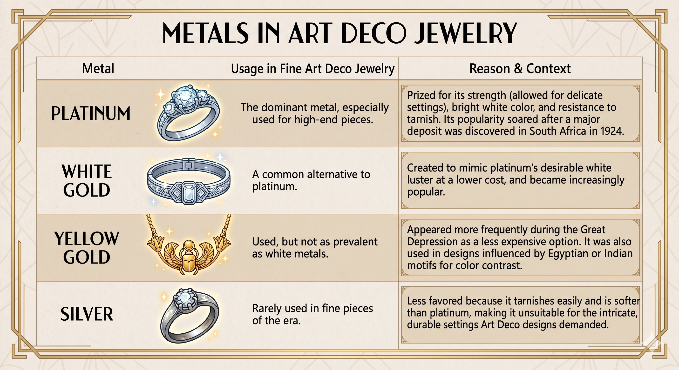 comparison of the metals